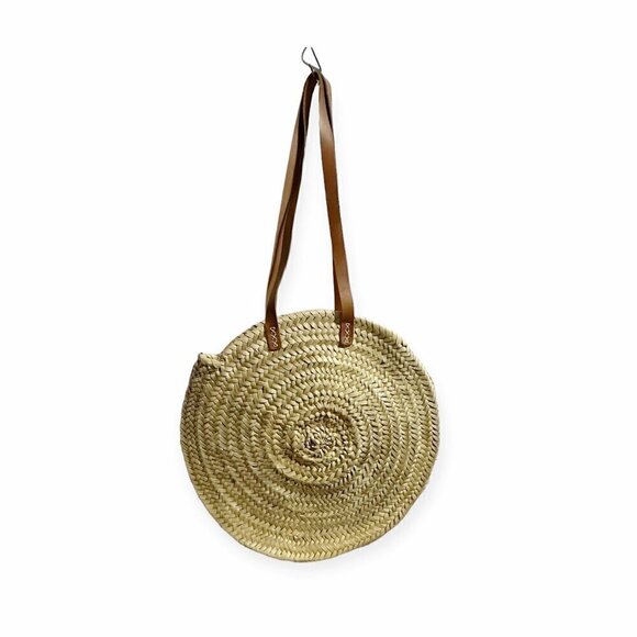 Mark & Graham Hand Painted Circle Beach Bag, Straw, Stripes - Picture 2 of 11